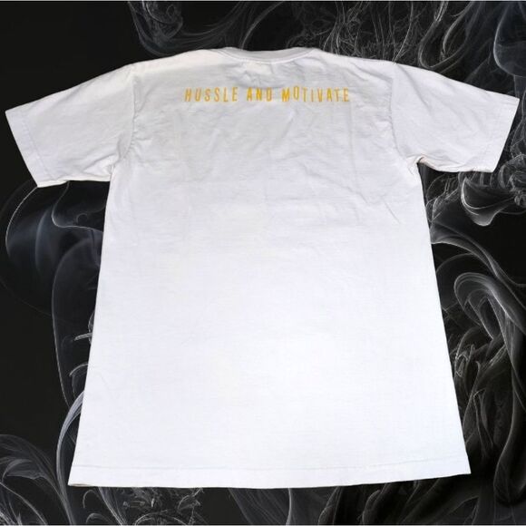 Nipsey Hussle Unisex Lakers Heavyweight Tee White Purple & Gold M TINY FLAWS - Picture 11 of 13